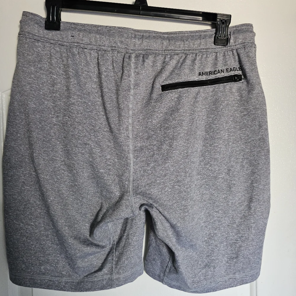 Rare Color! Men's American eagle shorts flex  Striped Large Fleece